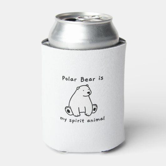 Cute Polar Beer is mijn gedistilleerde dierlijk Be Blikjeskoeler (Blikje Voorkant)