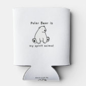 Cute Polar Beer is mijn gedistilleerde dierlijk Be Blikjeskoeler (Achterkant)