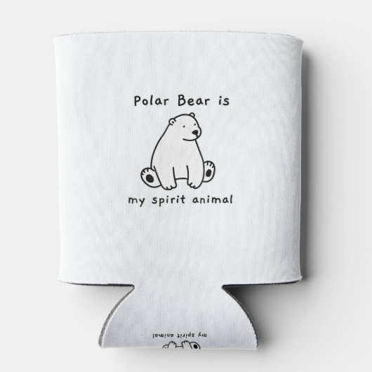 Cute Polar Beer is mijn gedistilleerde dierlijk Be Blikjeskoeler (Achterkant)