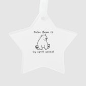 Cute Polar Beer is mijn gedistilleerde dierlijk Be Ornament (achterkant)