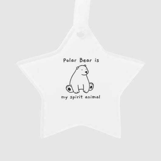 Cute Polar Beer is mijn gedistilleerde dierlijk Be Ornament (achterkant)