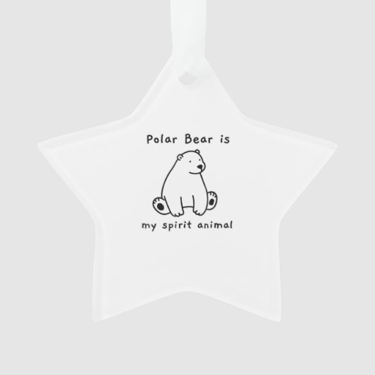 Cute Polar Beer is mijn gedistilleerde dierlijk Be Ornament (voorkant)