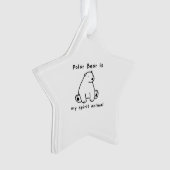 Cute Polar Beer is mijn gedistilleerde dierlijk Be Ornament (voorkant)