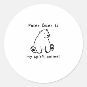 Cute Polar Beer is mijn gedistilleerde dierlijk Be Ronde Sticker