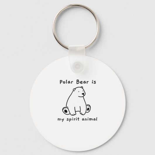 Cute Polar Beer is mijn gedistilleerde dierlijk Be Sleutelhanger (Voorkant)