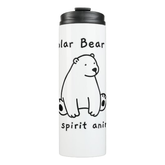 Cute Polar Beer is mijn gedistilleerde dierlijk Be Thermosbeker (Voorkant)