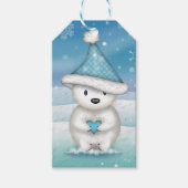 Cute Polar-Beer kerstcadeaus Cadeaulabel (Voorkant)