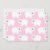 Cute Polar Beer Kinder 1e verjaardag Pink Kaart (Achterkant)
