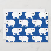 Cute Polar Beer Kinder 1e verjaardag Uitnodiging (Achterkant)