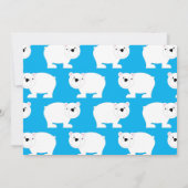 Cute Polar Beer Kinder 1e verjaardag Uitnodiging (Achterkant)