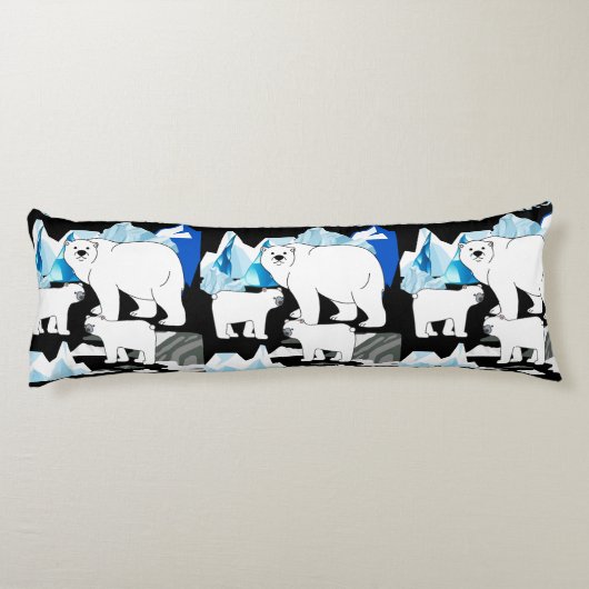 Cute Polar Beer Lichaamskussen (Achterkant)