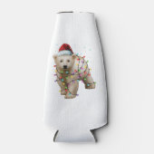 Cute Polar Beer Lover Funny Xmas Holiday Gift Flesjeskoeler (Voorkant)