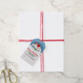 Cute Polar Beer Mam met kubieke kerst Cadeaulabel (Met Touw)