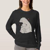 Cute Polar Beer Mama met Baby T-shirt (Voorkant)