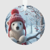 Cute Polar Beer Ornament (achterkant)
