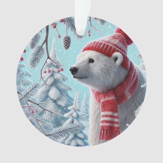 Cute Polar Beer Ornament (voorkant)