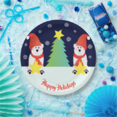 Cute Polar Beer Papieren Bordje (Feest)