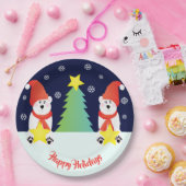 Cute Polar Beer Papieren Bordje (Feest)