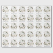 Cute Polar Beer Pattern Name Merry Kerstry Cadeaupapier (Vlak)