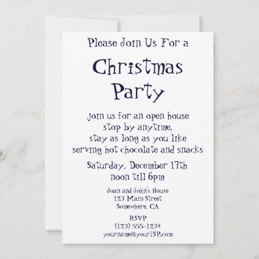 Cute Polar Beer Penguin-kerstfeest uitnodiging (Achterkant)