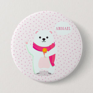 Cute Polar Beer Personalized Button