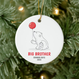 Cute Polar Beer Persoonlijk Big Brother Promotion Keramisch Ornament