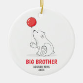 Cute Polar Beer Persoonlijk Big Brother Promotion Keramisch Ornament (Voorkant)