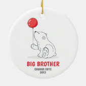 Cute Polar Beer Persoonlijk Big Brother Promotion Keramisch Ornament (Achterkant)
