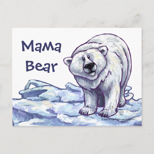 Cute Polar Beer voor mam Briefkaart (Voorkant)