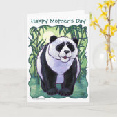 Cute Polar Beer voor mam Kaart (Gele Bloem)