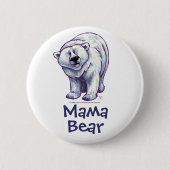 Cute Polar Beer voor mam Ronde Button 5,7 Cm (Voorkant)