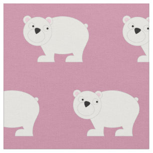 Cute Polar Beren Baby Nursery Decor Pink Stof