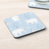 Cute Polar-Beren Bier Onderzetter (Linkerzijde)