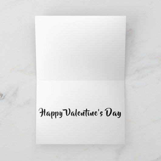 Cute Polar Beren Black White Valentijnsdag Feestdagen Kaart (Binnen)