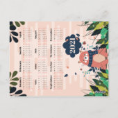 Cute Polar Beren Calendar Briefkaart (Achterkant)