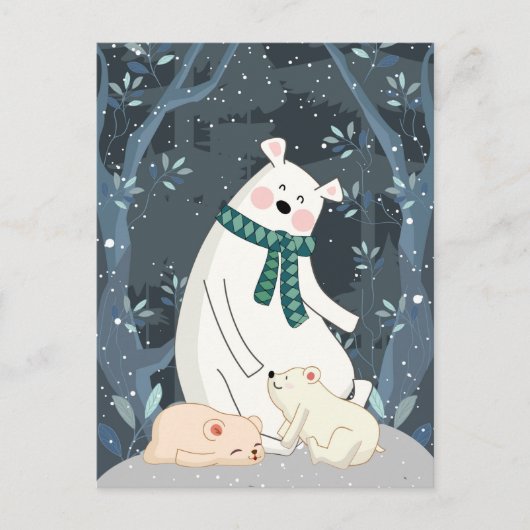 Cute Polar Beren Calendar Briefkaart (Voorkant)