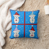 Cute Polar Beren Colorful Kerstdesign Kussen (Deken)