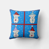 Cute Polar Beren Colorful Kerstdesign Kussen (Achterkant)