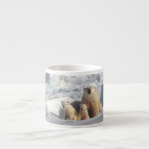 Cute Polar Beren Cubtic Arctic Wildlife Espresso M