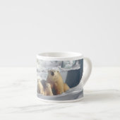 Cute Polar Beren Cubtic Arctic Wildlife Espresso M Kop (Voorkant rechts)