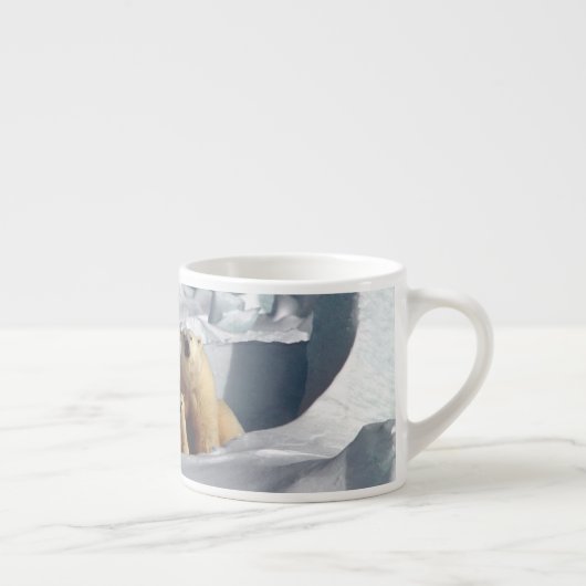 Cute Polar Beren Cubtic Arctic Wildlife Espresso M Kop (Rechts)