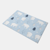 Cute Polar-Beren Deurmat (Schuin)