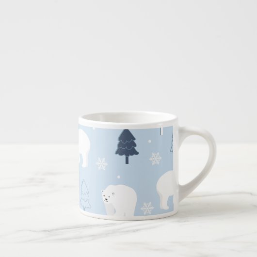 Cute Polar-Beren Espresso Kop (Rechts)