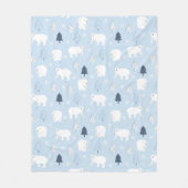 Cute Polar-Beren Fleece Deken (Voorkant)