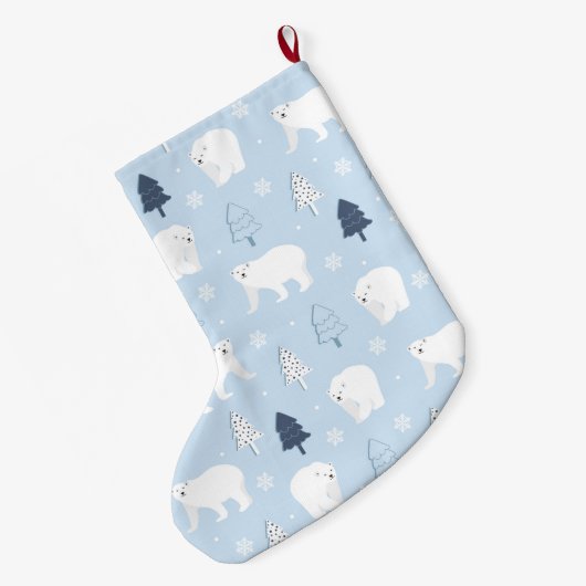 Cute Polar-Beren Grote Kerstsok (Achterkant (Hangend))