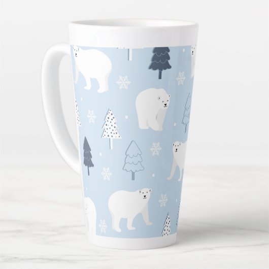 Cute Polar-Beren Latte Mok (Linkerhoek)