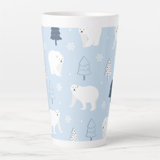 Cute Polar-Beren Latte Mok (Voorkant)