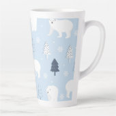 Cute Polar-Beren Latte Mok (Rechts)