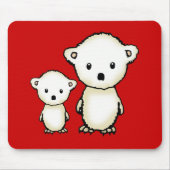 Cute Polar Beren Mousepad Muismat (Voorkant)