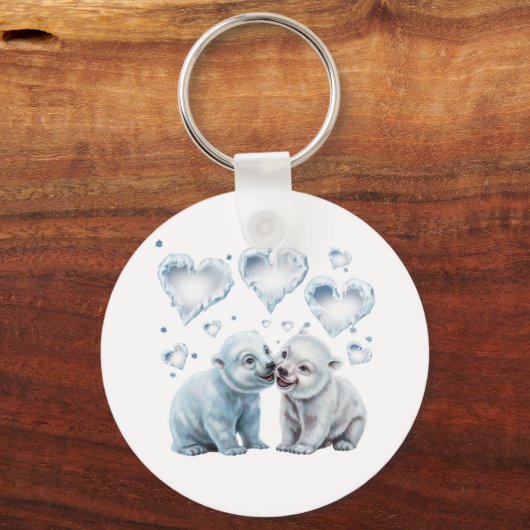 Cute Polar-Beren Sleutelhanger (Voorkant)